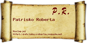 Patrisko Roberta névjegykártya
